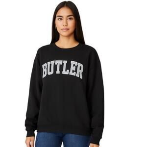 Butler University Crewneck Sweatshirt in Black & Silver– EUC Size XL